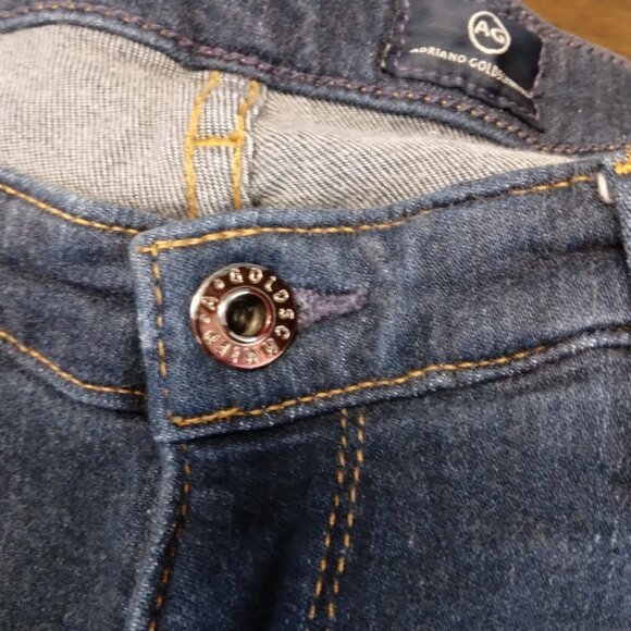 AG The Legging Ankle Super Skinny Jeans Raw Hem Denim Size 28R - Picture 9 of 11
